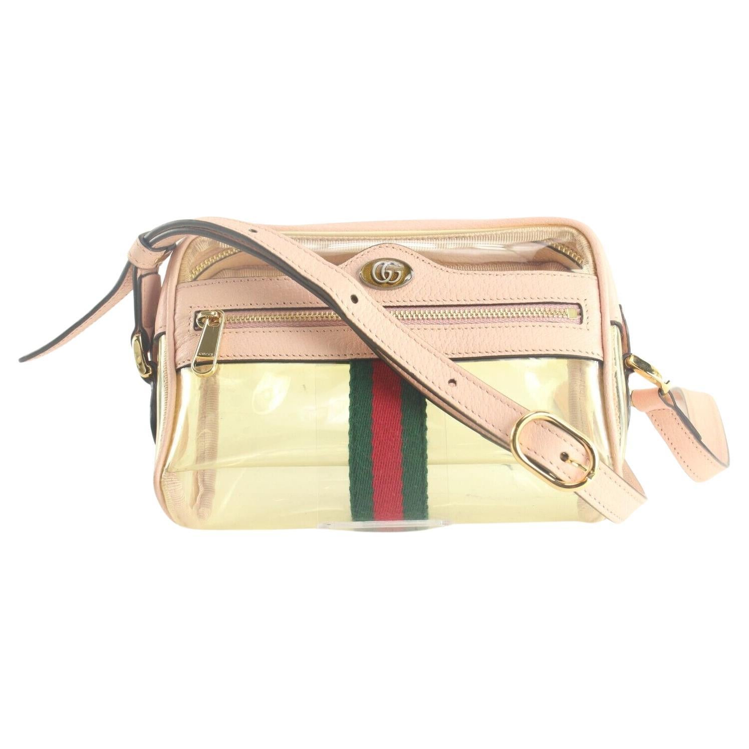 Gucci Pink Clear Web Ophidia Crossbody 1GG918K