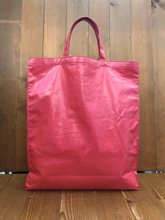 GUCCI Pink Coated Canvas Shopper Tote Bag