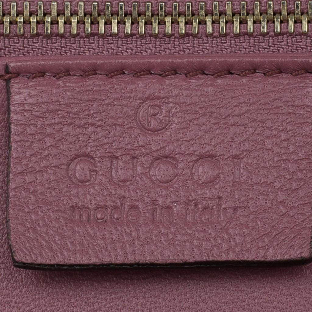 Gucci Pink Crystal Studs Suede Broadway Clutch 6