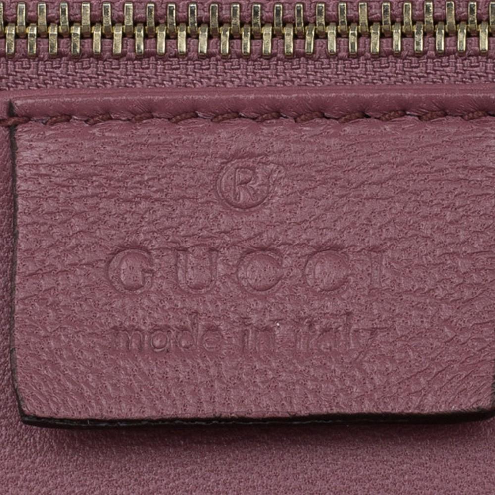 Women's Gucci Pink Crystal Studs Suede Broadway Clutch