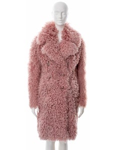 Gucci pink curly shearling coat, fw 2014
