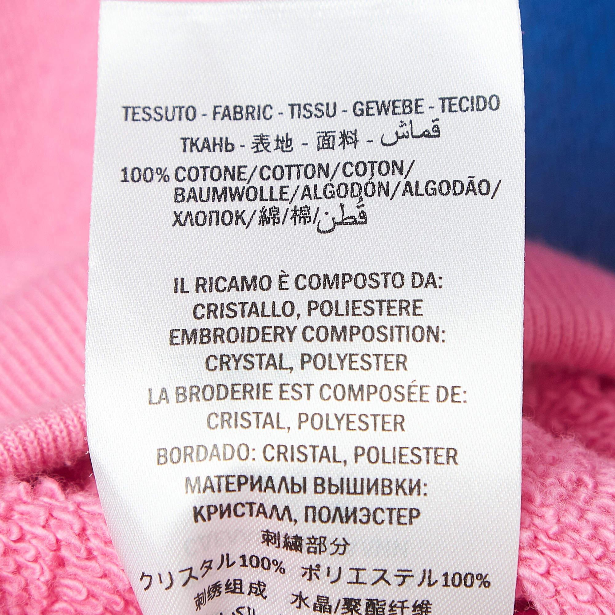 Women's Gucci Pink Dogs Print Cotton Sweatshirt XS For Sale