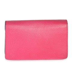 Gucci Pink Dollar Calfskin Crystal Super Mini Dionysus Flap