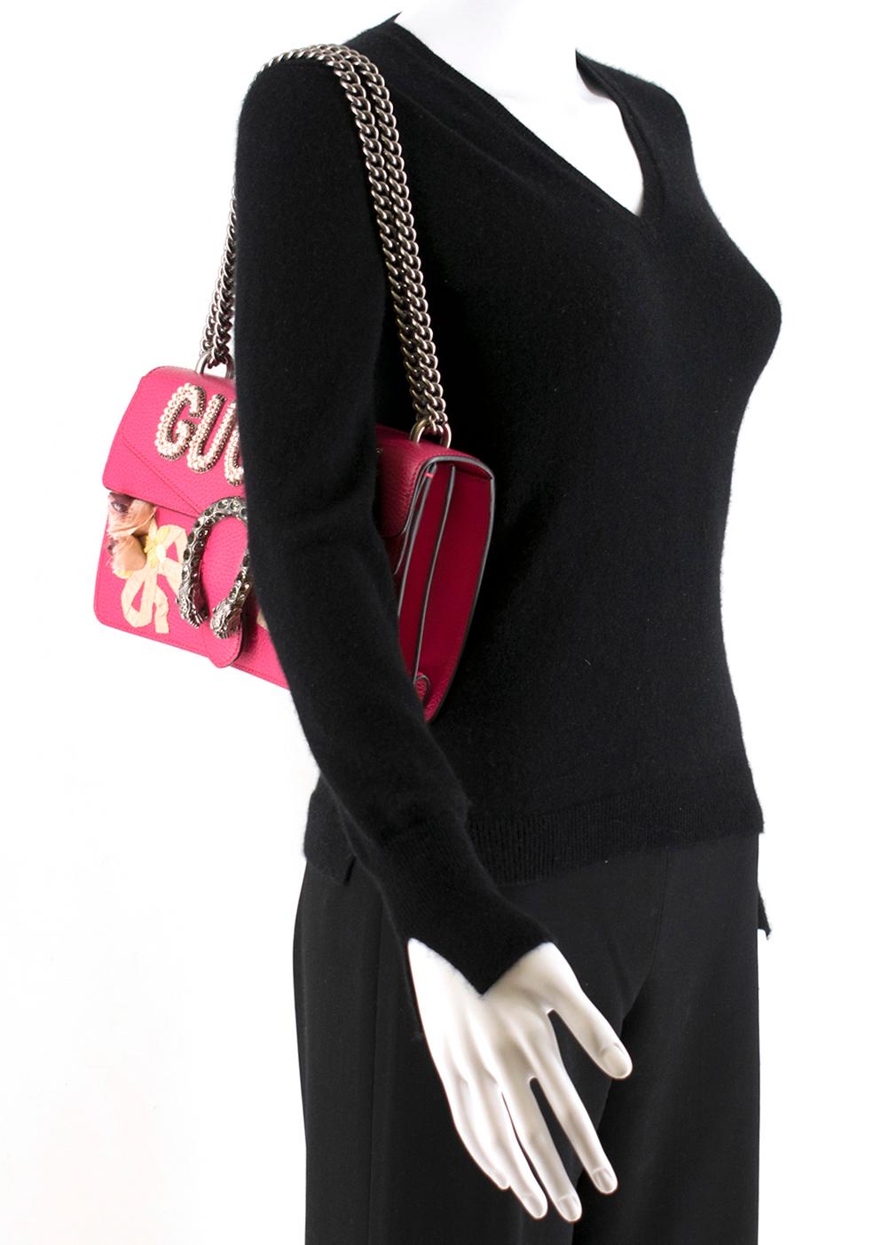Gucci Pink Embellished Guccify Dionysus Bag In New Condition In London, GB