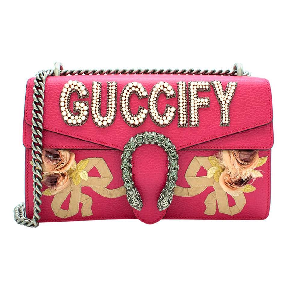 Gucci Pink Embellished Guccify Dionysus Bag at 1stDibs | guccify pink ...
