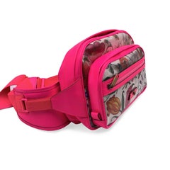 Gucci Pink Fluo Unisex Clear PVC Floral Belt Bag Fanny Pack
