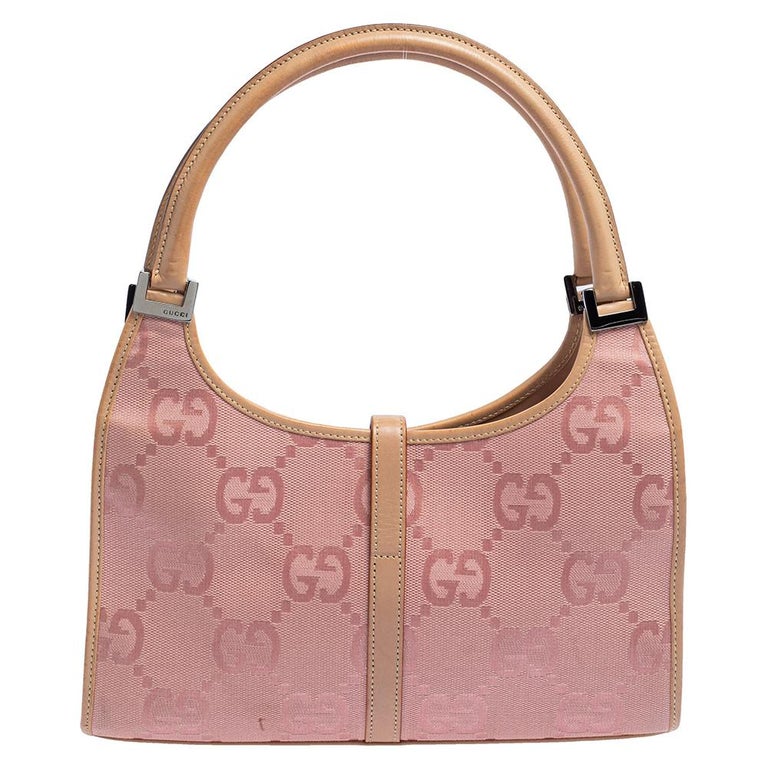 Authenticated Used Gucci Sherry Line Handbag Shoulder Bag 341504 Pink  Leather Ladies GUCCI 