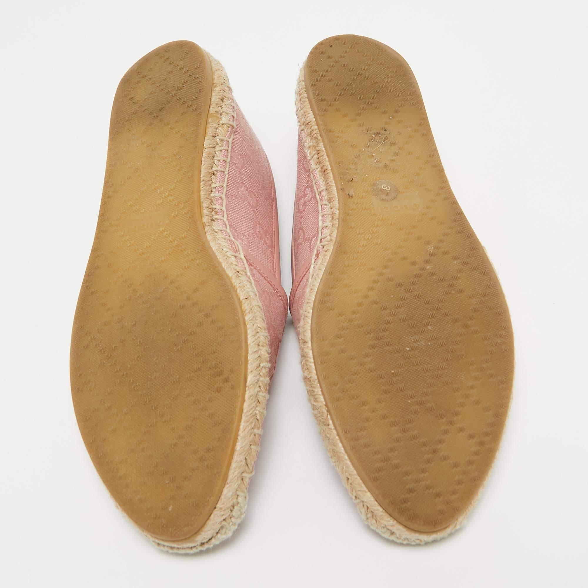 Gucci Espadrilles en toile rose GG, taille 37 1