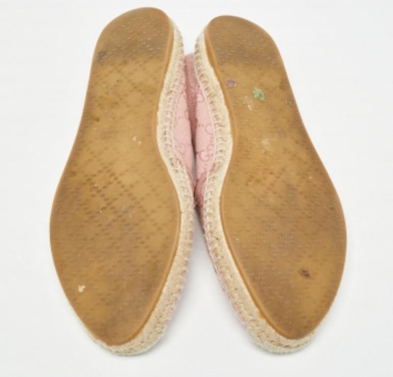 Alpargatas de lona GG rosa de Gucci talla 40 Beige en venta