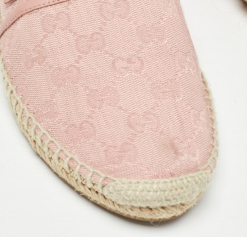 De las mujeres Alpargatas de lona GG rosa de Gucci talla 40 en venta
