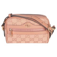 Gucci Pink GG Canvas Mini Ophidia Shoulder Bag