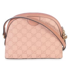 Gucci Pink GG Canvas Small Dome Ophidia Crossbody Bag