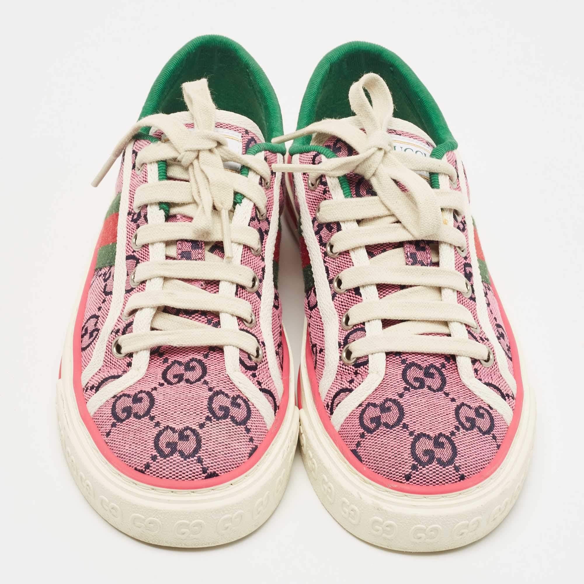 Women's Gucci Pink GG Canvas Tennis 1977 Sneakers