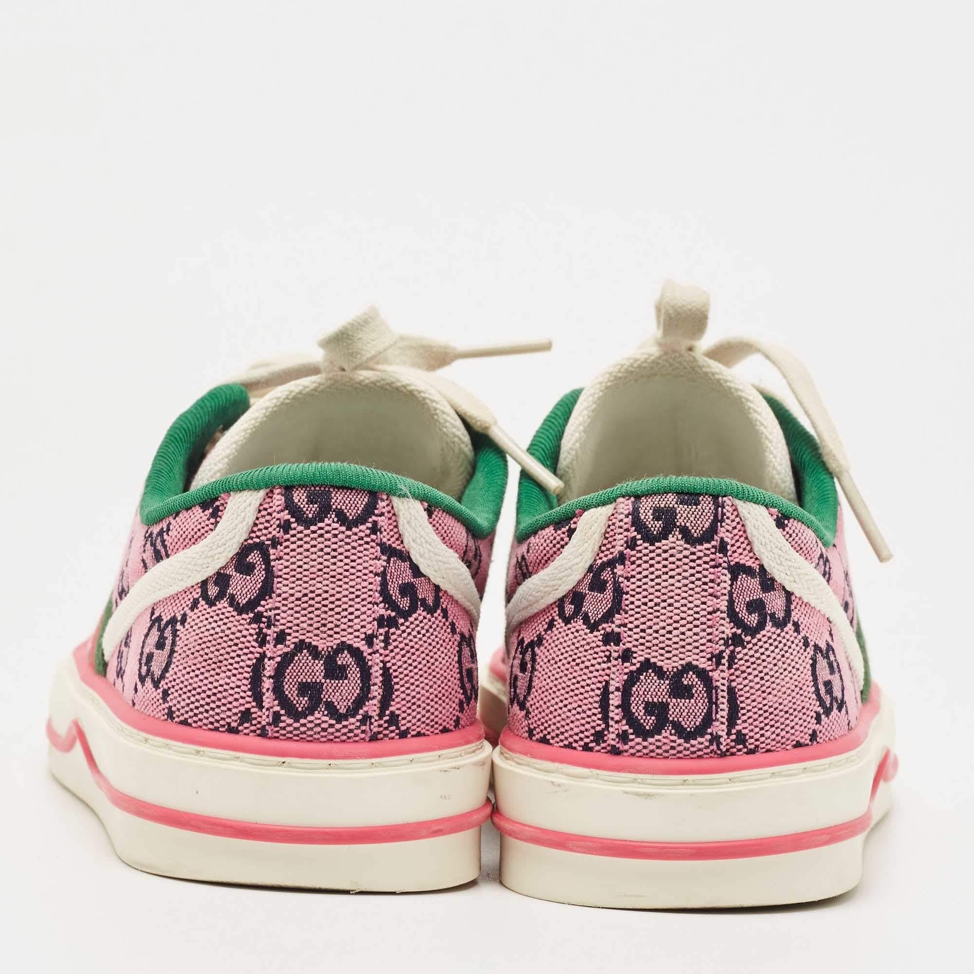 Gucci Pink GG Canvas Tennis 1977 Sneakers 1