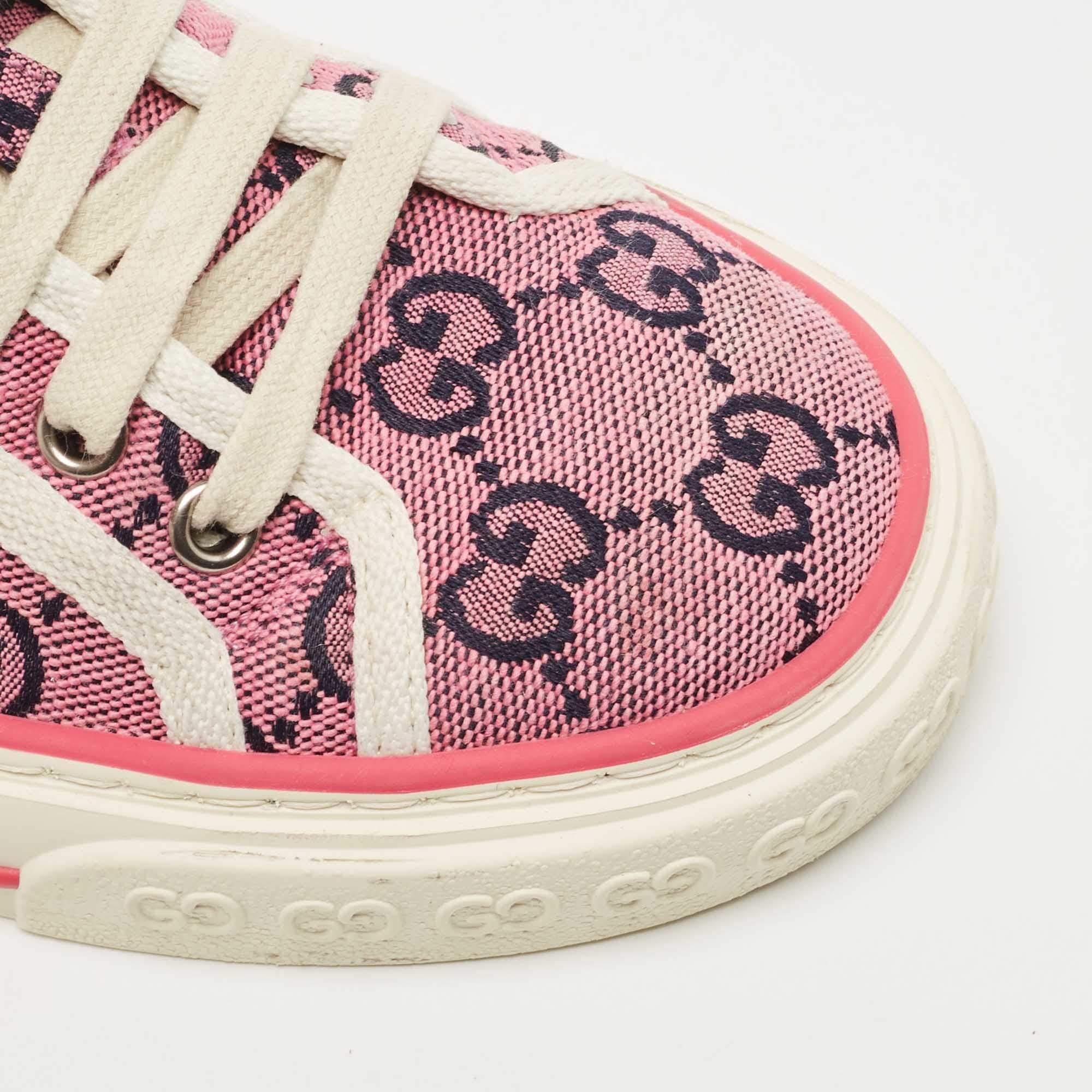 Gucci Pink GG Canvas Tennis 1977 Sneakers 3