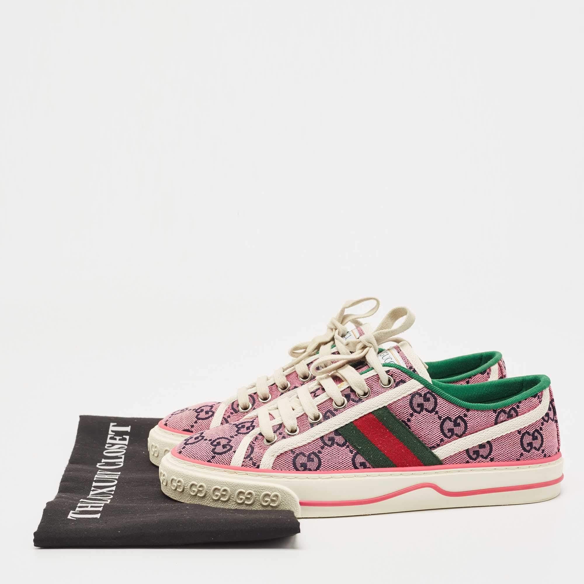 Gucci Pink GG Canvas Tennis 1977 Sneakers 5