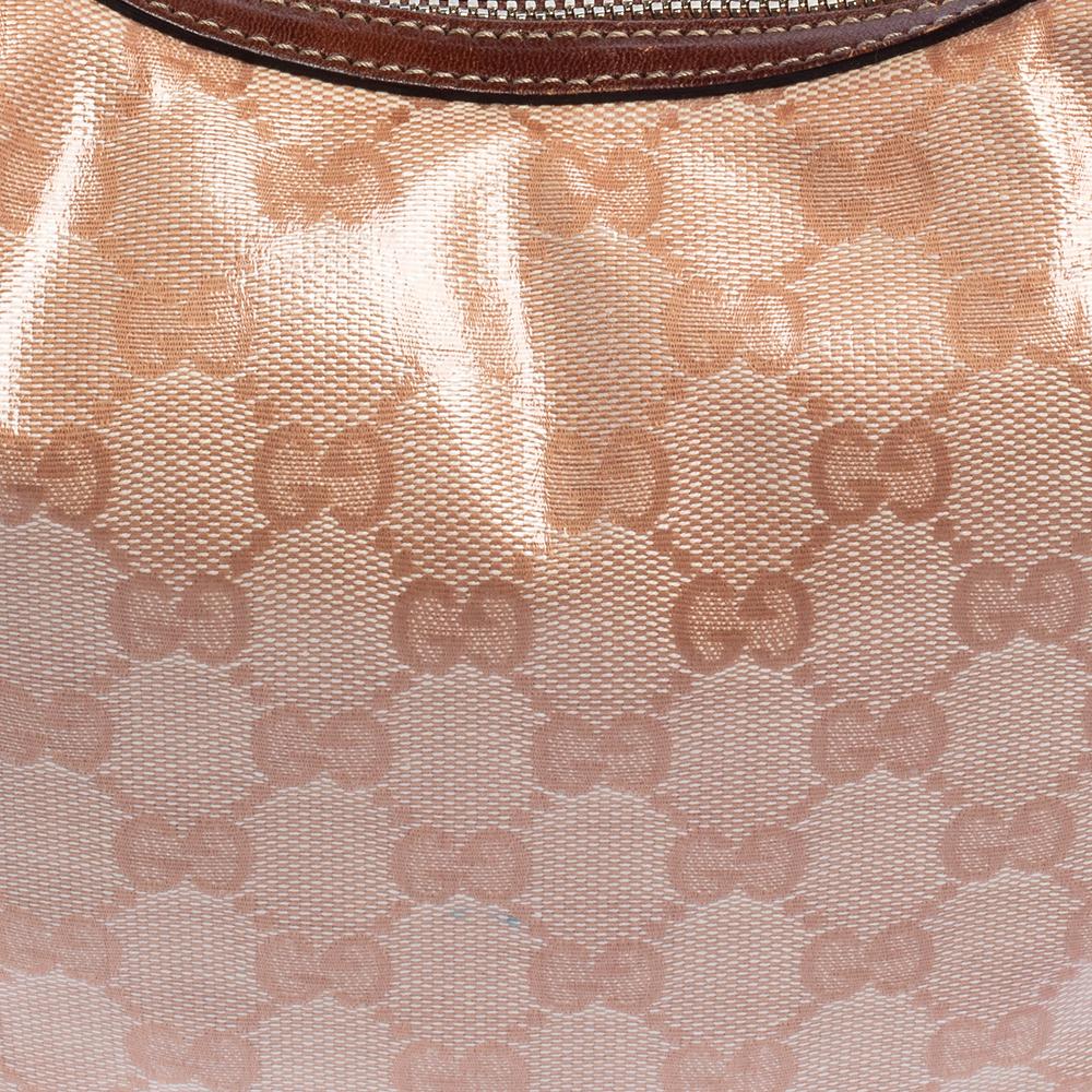 Gucci Pink GG Crystal Coated Canvas Duchessa Hobo Bag 6