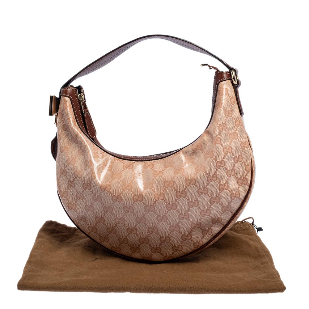 Bolso hobo Duchessa de lona recubierta de cristales GG rosa de Gucci 8