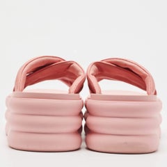 Gucci Pink GG Fabric Platform Slides
