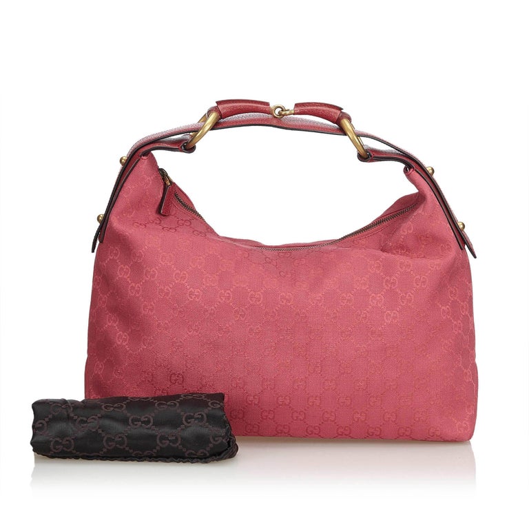 Gucci Pink GG Horsebit Hobo Bag at 1stdibs