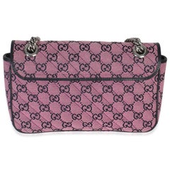 Gucci Pink GG Matelasse Diagonal Canvas Small GG Marmont Shoulder Bag