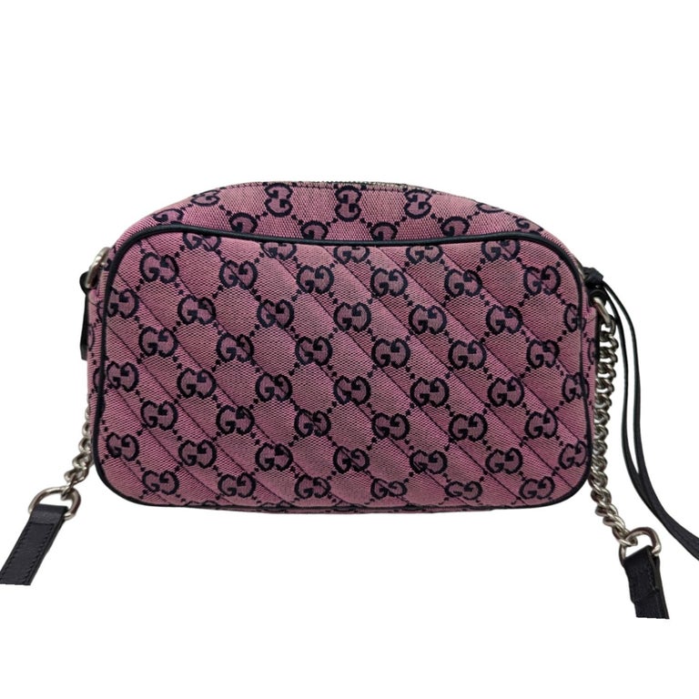 Gucci Pink GG Matelassé Marmont Small Shoulder Bag For Sale at 1stDibs
