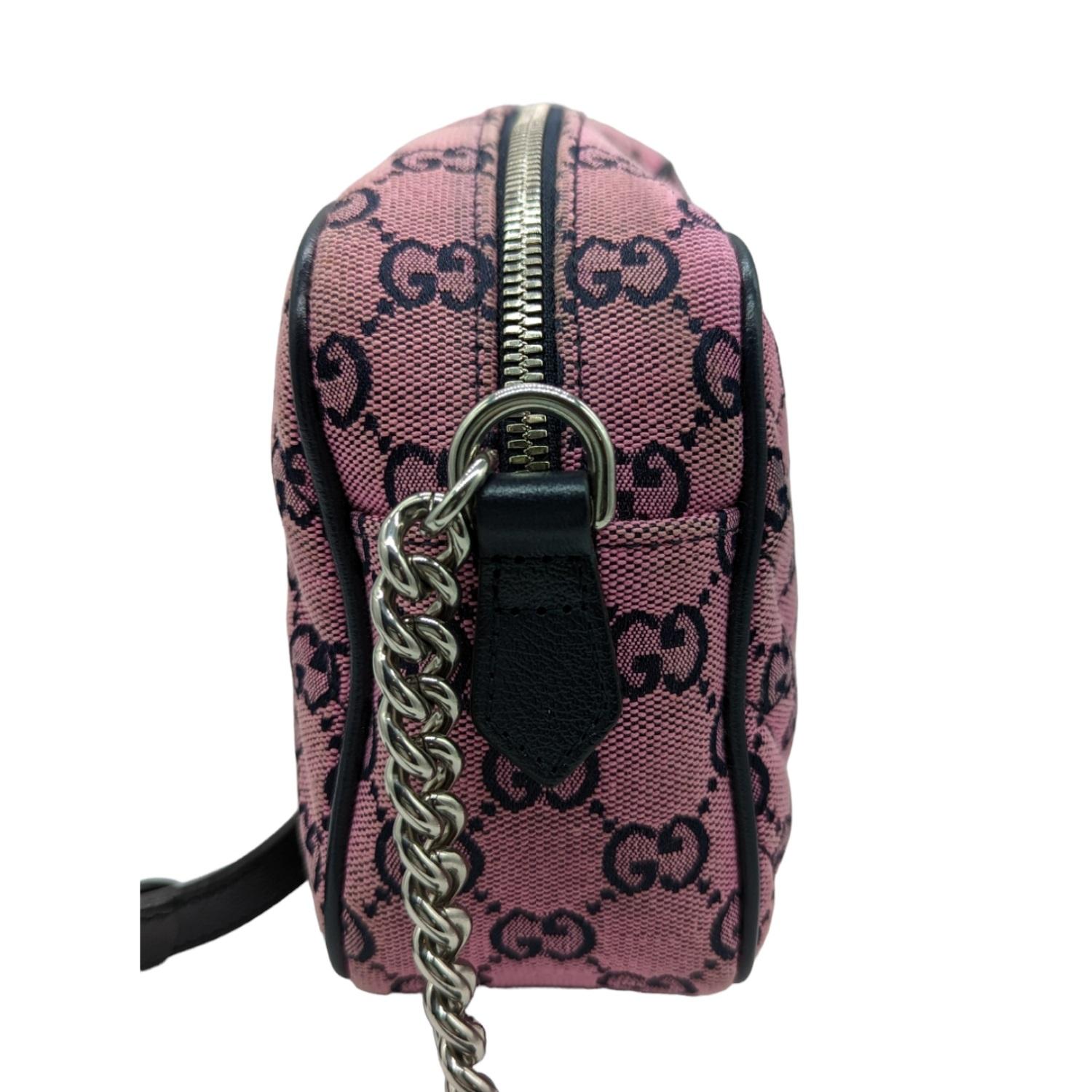 Gucci Pink GG Matelassé Marmont Small Shoulder Bag In Good Condition For Sale In Scottsdale, AZ