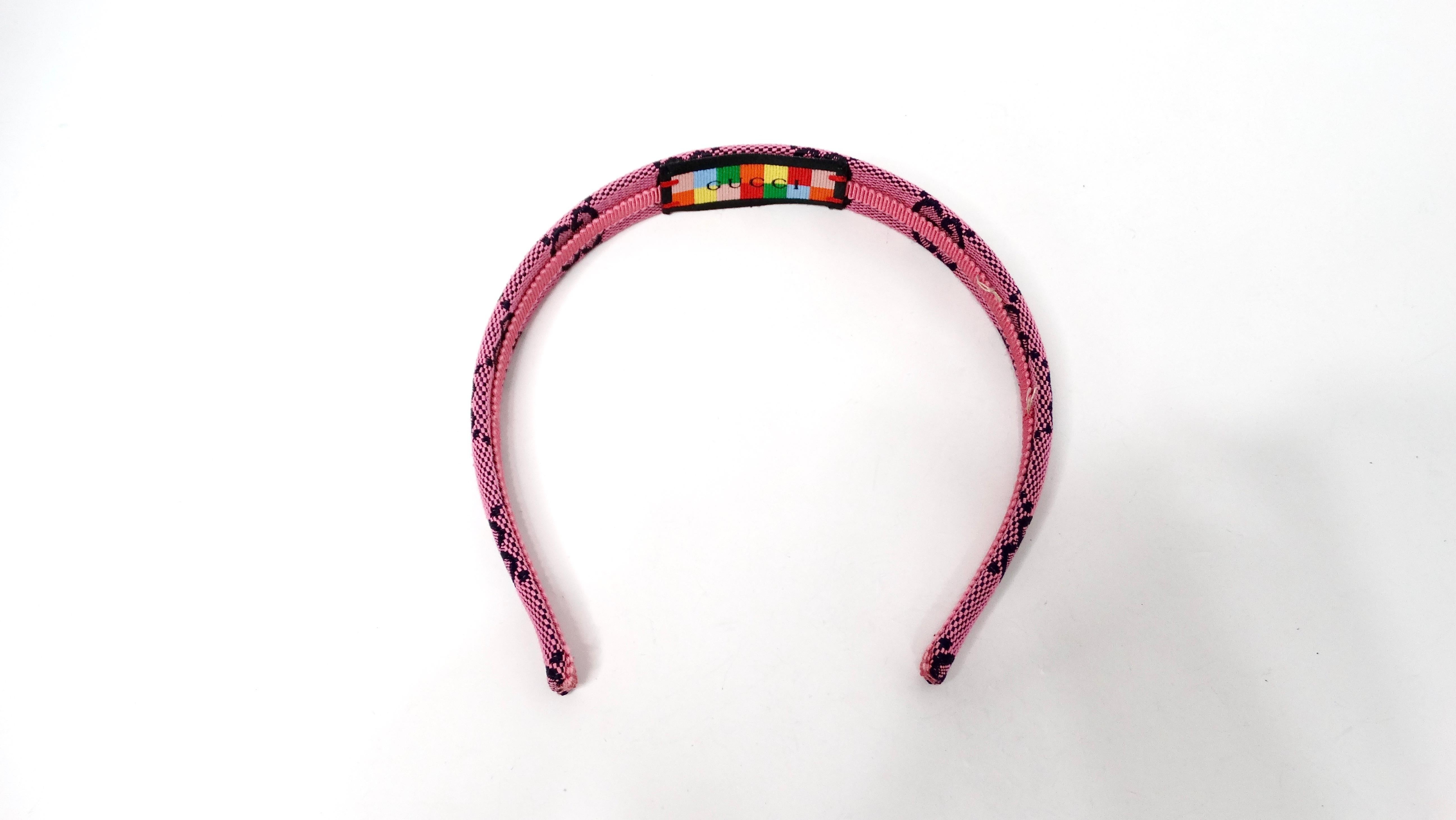 Women's Gucci Pink GG Monogram Canvas Headband For Sale