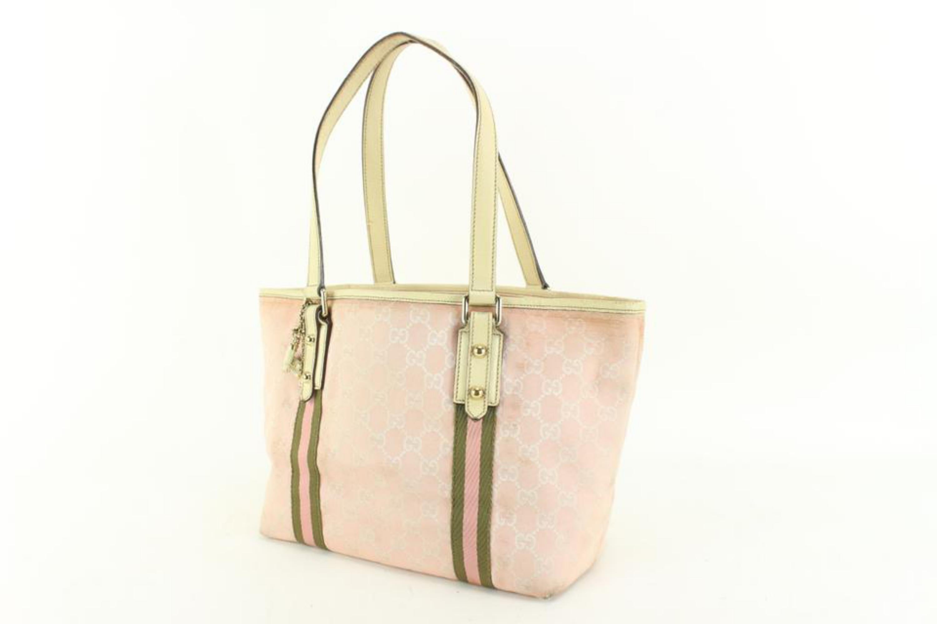 Gucci Pink GG Monogram Canvas Jolicoeur Tote Bag 3gz53s For Sale 3