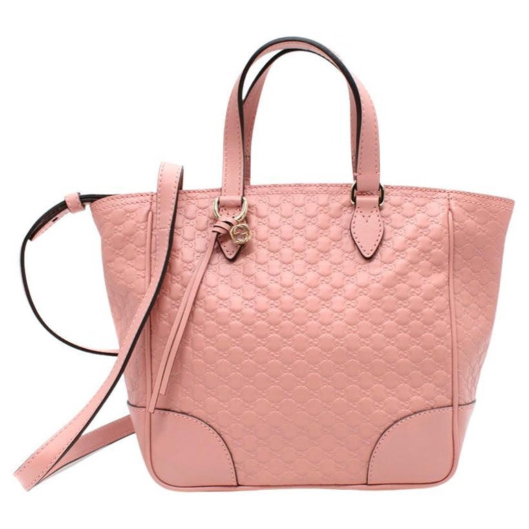 Gucci Pink GG Monogram Leather Bag For Sale at 1stDibs
