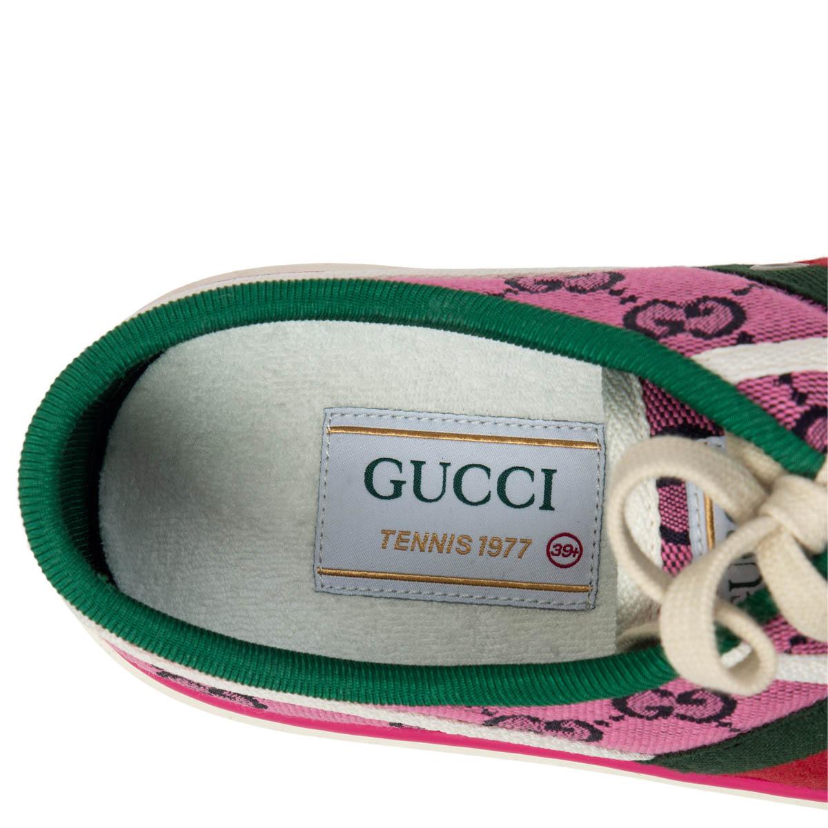 Beige GUCCI pink GG TENNIS 1977 Sneakers GG Canvas Shoes 39.5