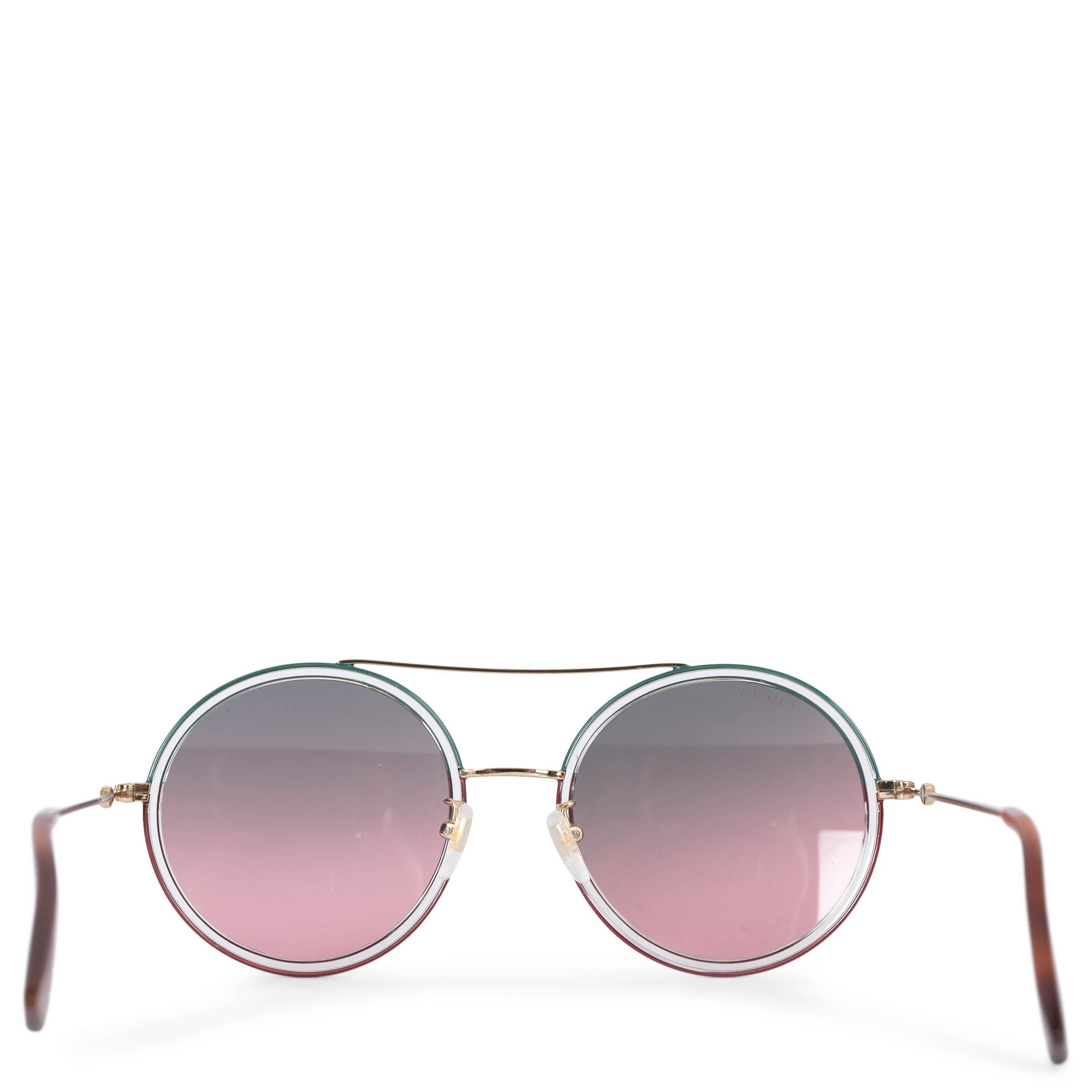 Gris Lunettes de soleil GUCCI rose GG0061S ROUND