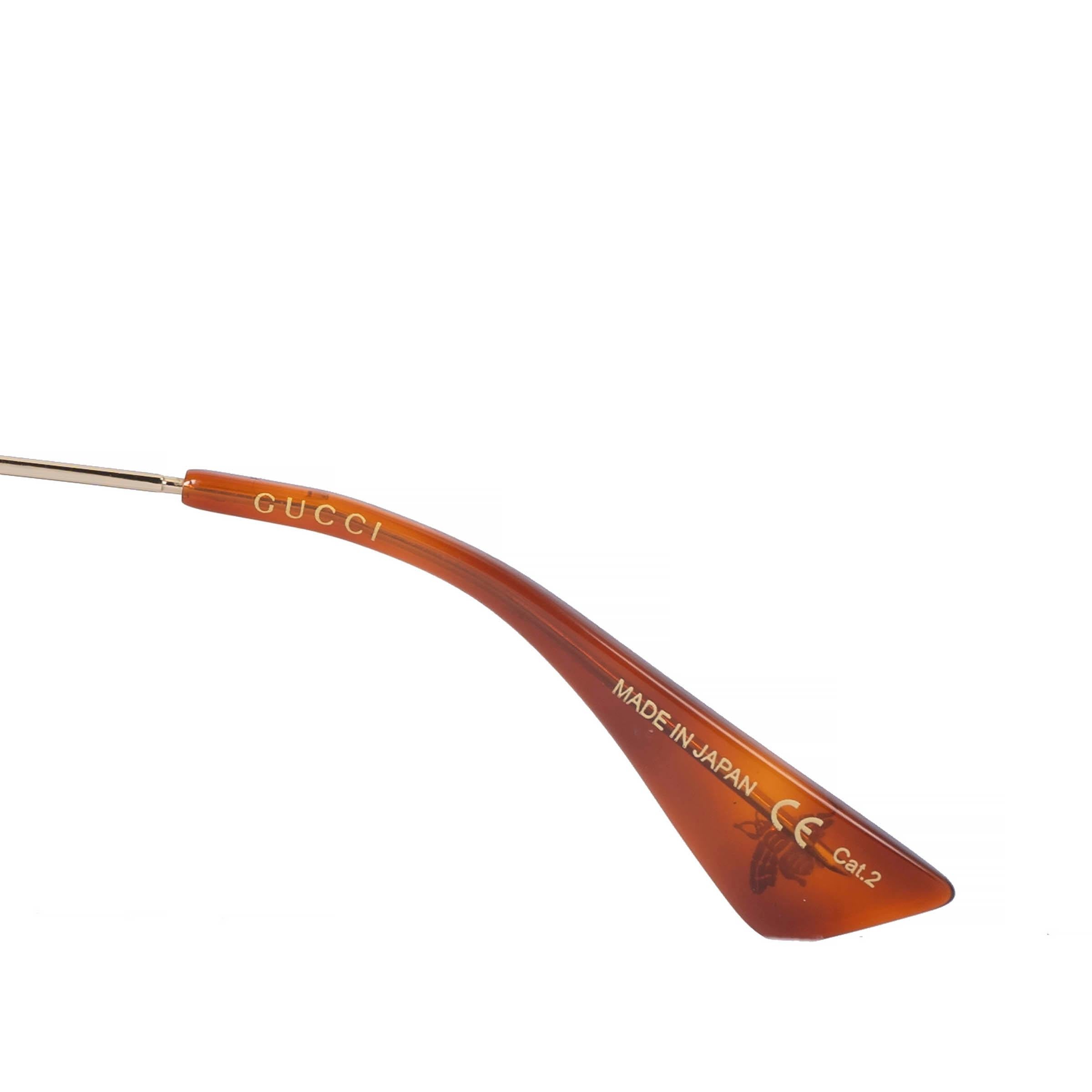 Lunettes de soleil GUCCI rose GG0061S ROUND Excellent état à Zürich, CH