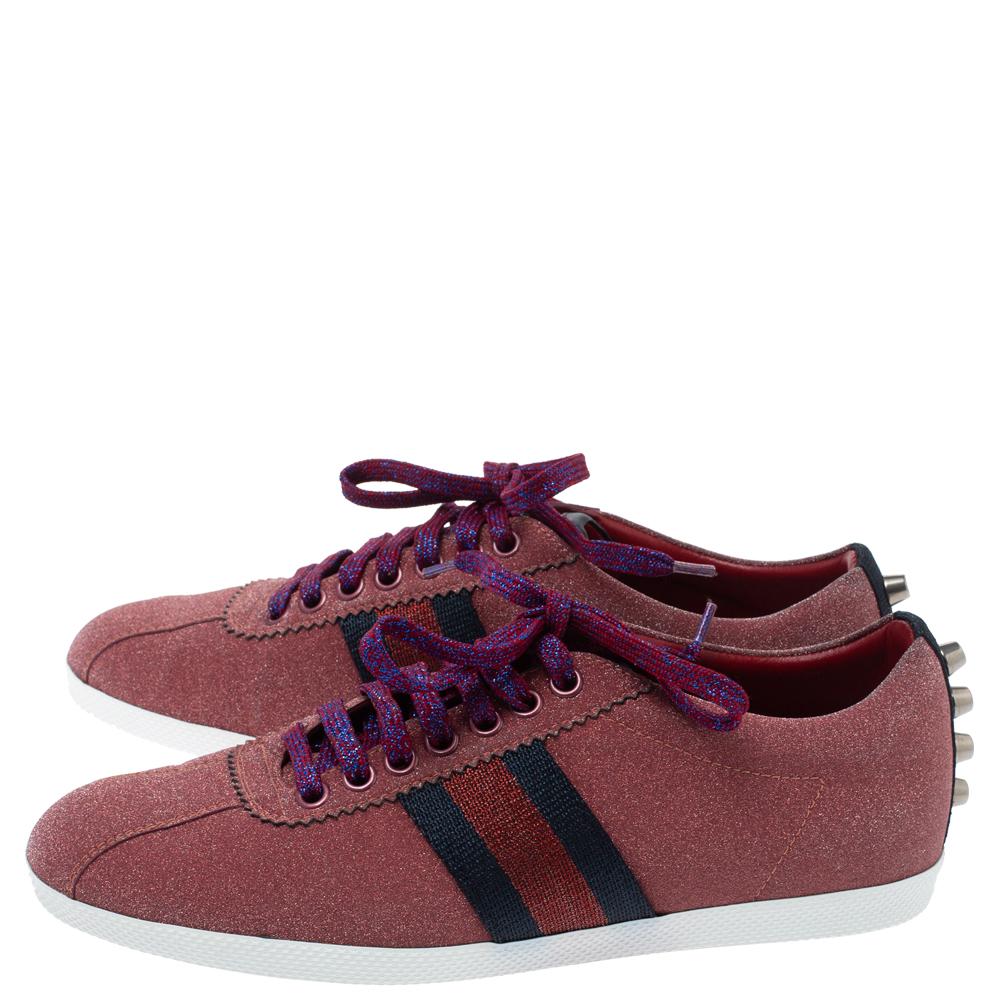 Gucci Pink Glitter Sneakers Flash Sales 
