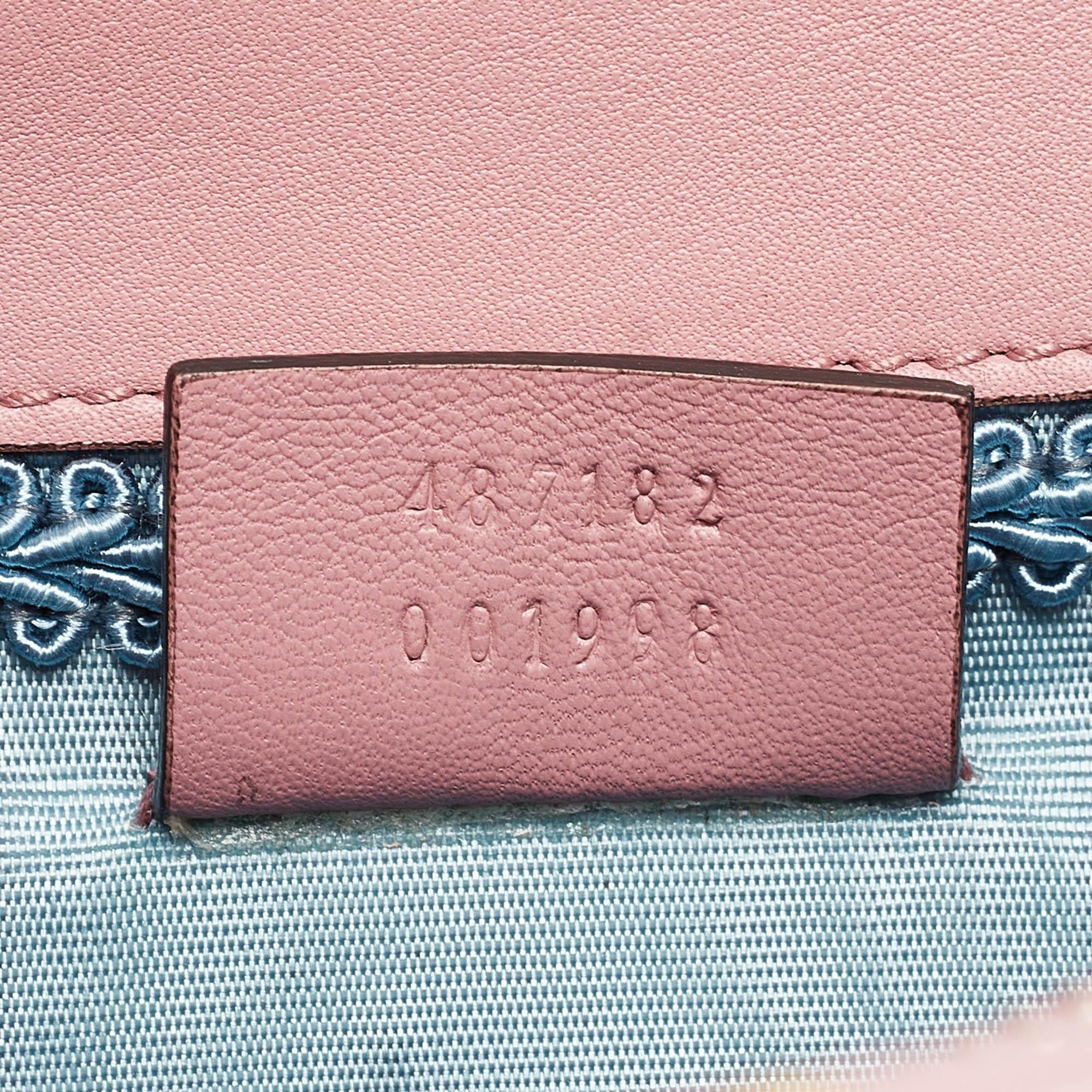 Gucci Pink/Gold Leather Small Garden Dionysus Shoulder Bag 6