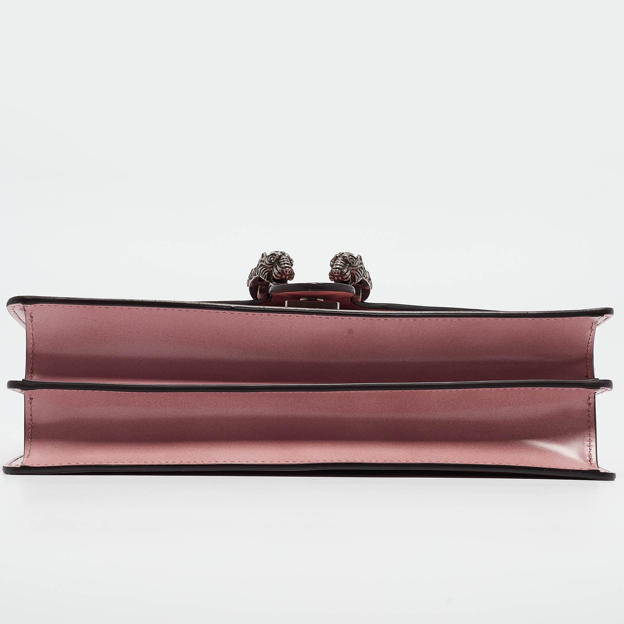 Gucci Pink/Gold Leather Small Garden Dionysus Shoulder Bag 4