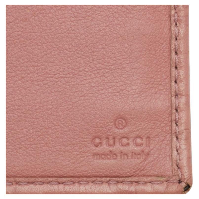 Women's Gucci Pink Guccissima Leather Interlocking G Continental Wallet For Sale