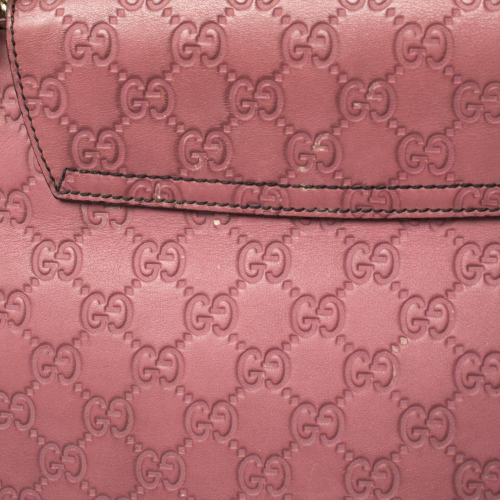 Gucci Pink Guccissima Leather Large Emily Chain Shoulder Bag 1