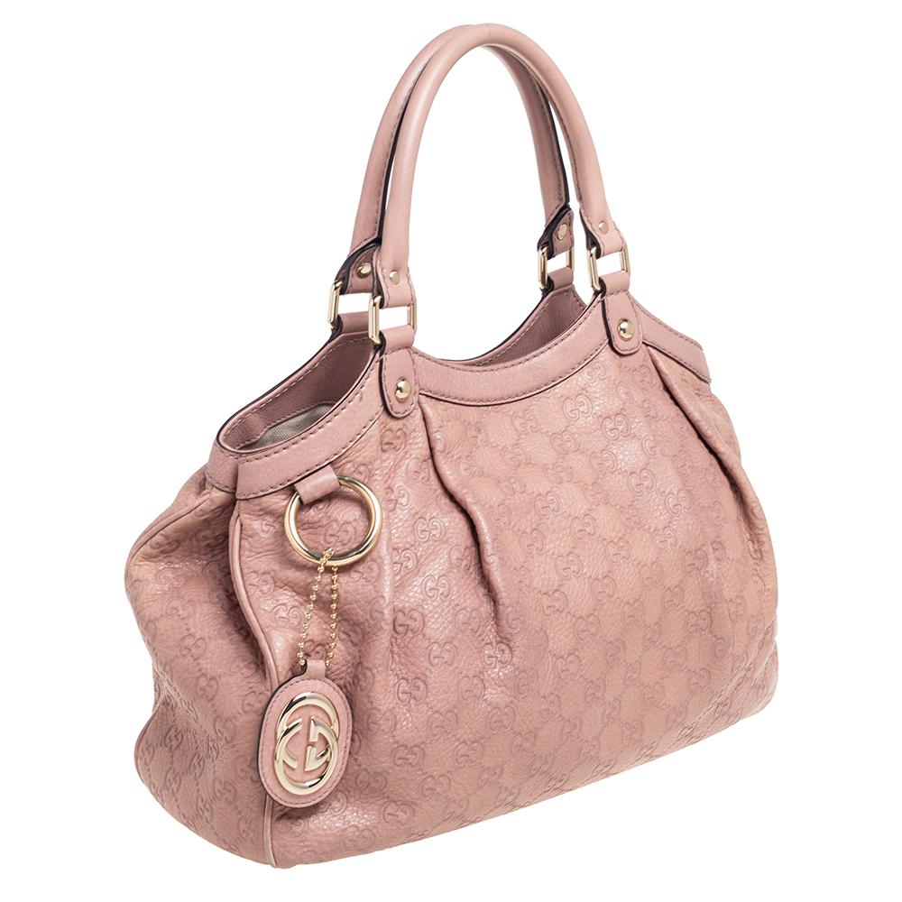 Gucci Pink Guccissima Leather Medium Sukey Tote 4