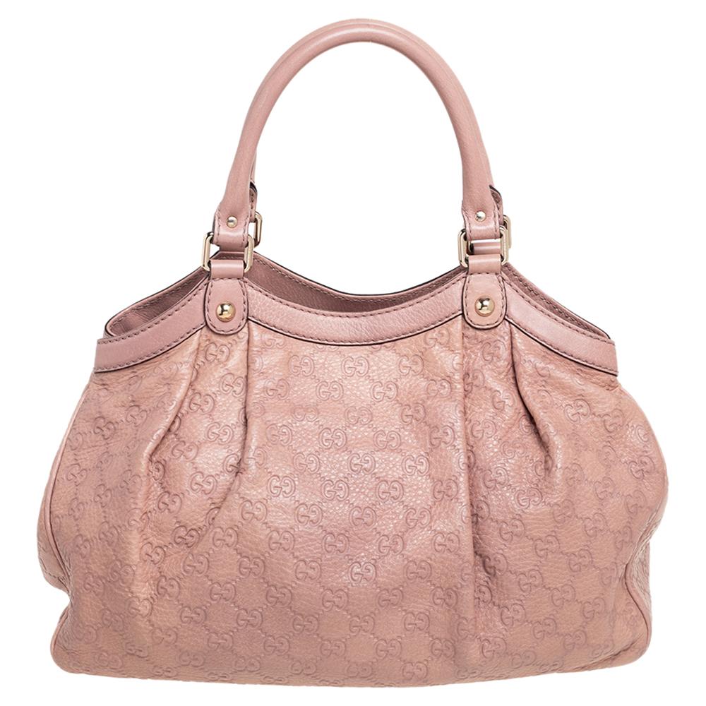 Gucci Pink Guccissima Leather Medium Sukey Tote 5