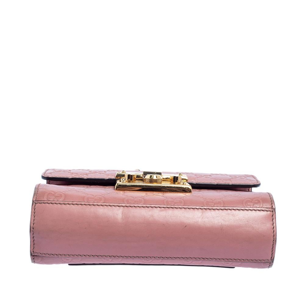 Women's Gucci Pink Guccissima Leather Small Padlock Shoulder Bag