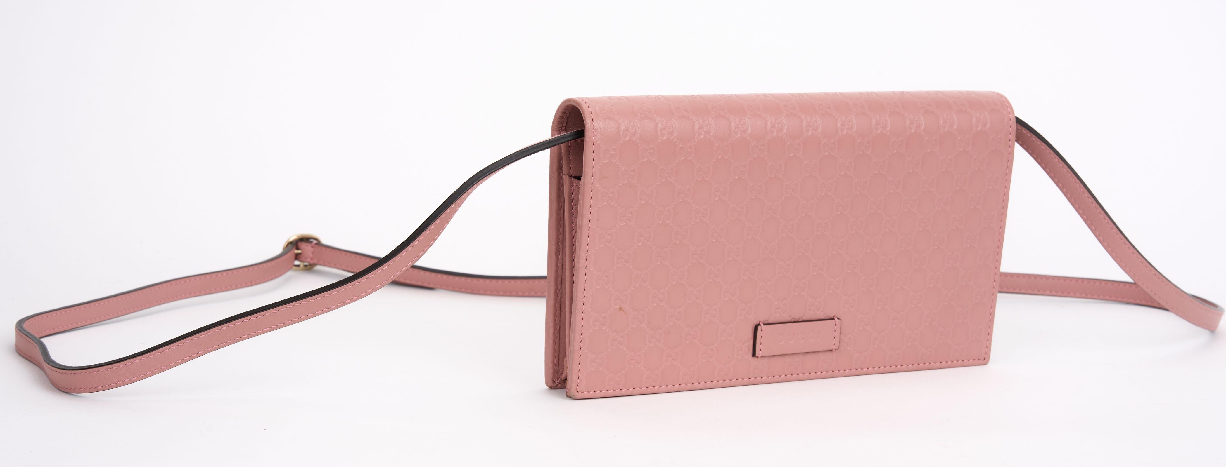 Brown Gucci Pink Guccissima New Cross Body For Sale