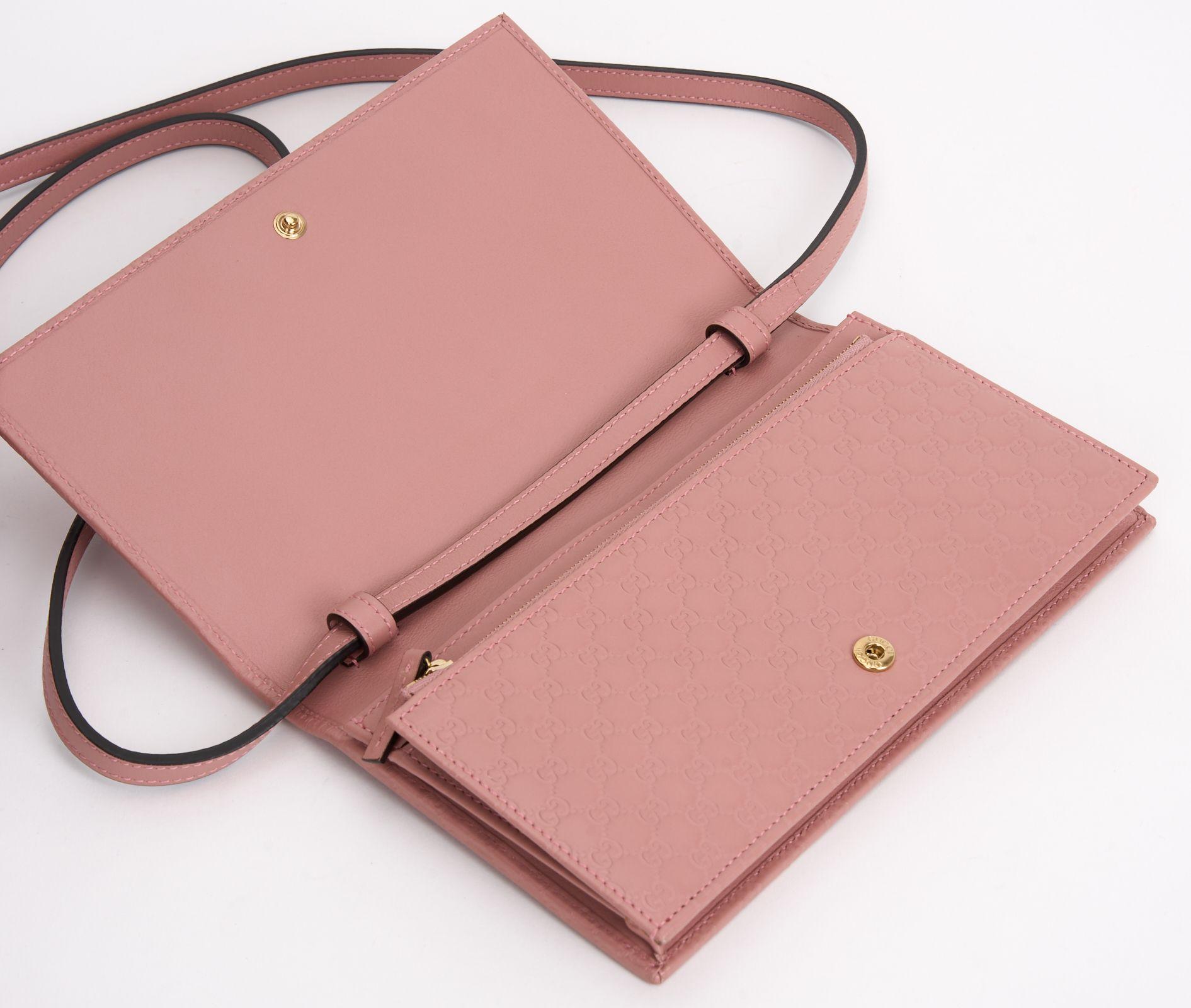 Gucci Pink Guccissima New Cross Body For Sale 1