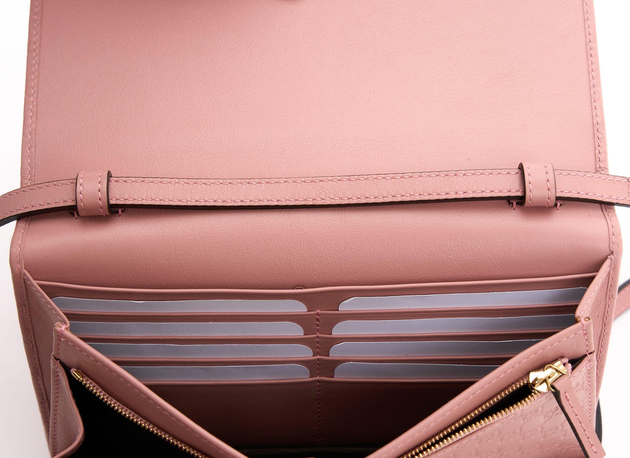 Gucci Pink Guccissima New Cross Body For Sale 2