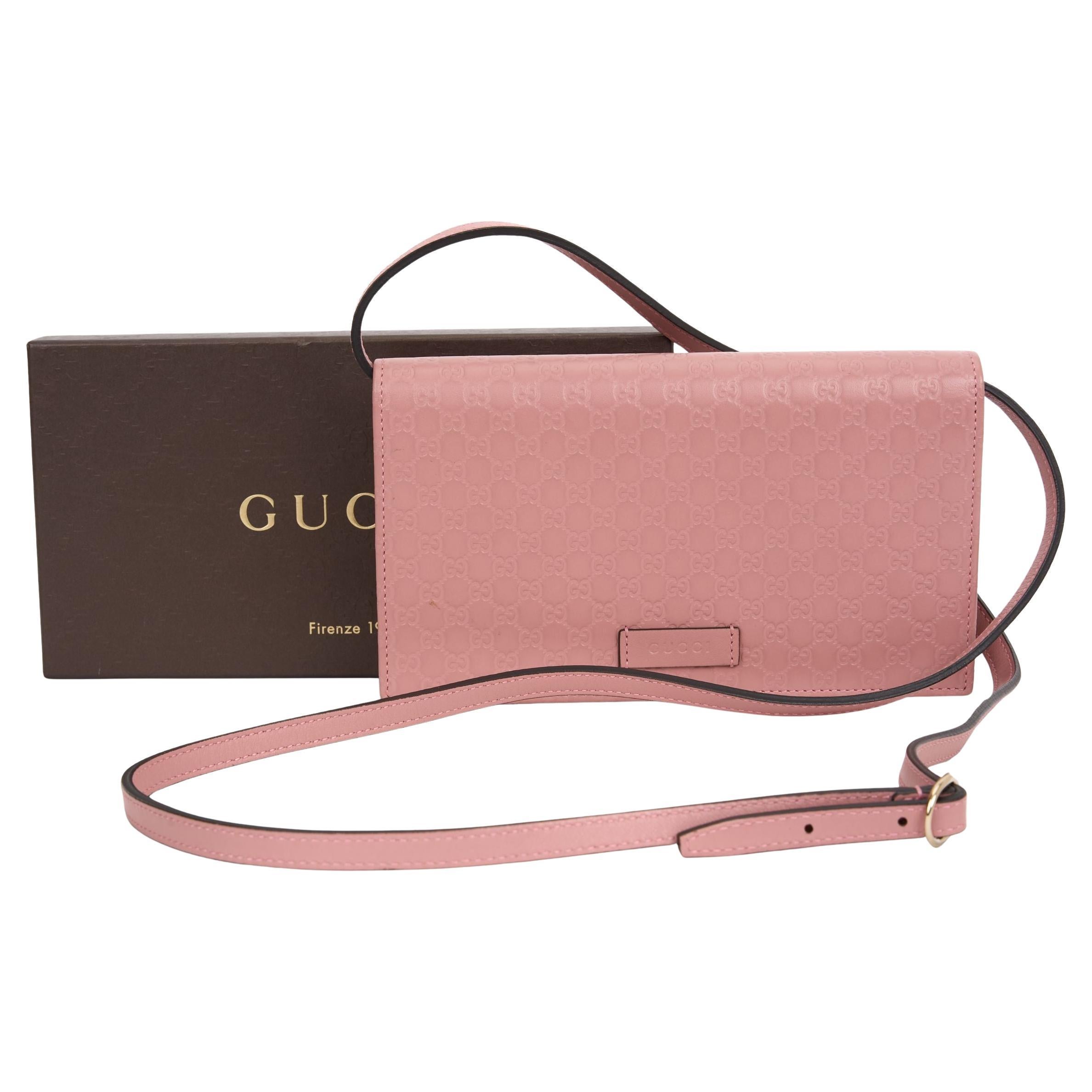 Gucci Pink Guccissima New Cross Body For Sale