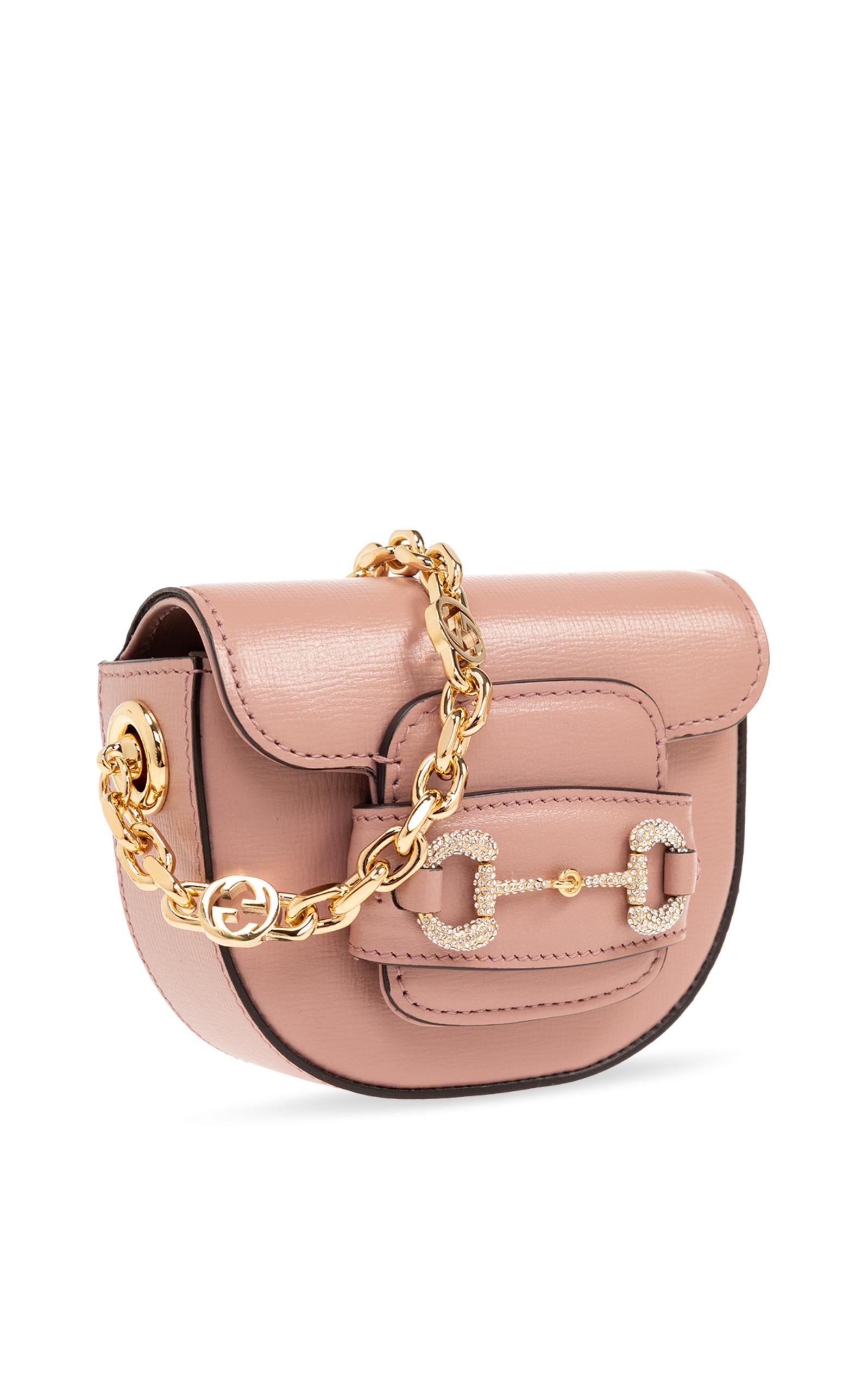 Women's Gucci Pink Horsebit 1955 Belt Bag For Sale