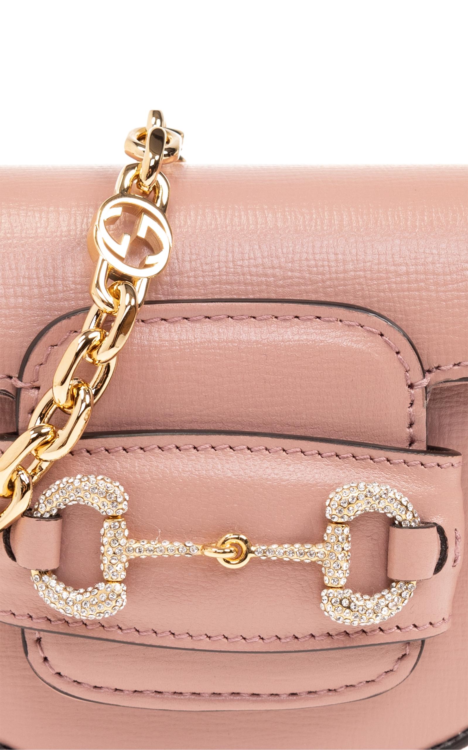 Gucci Pink Horsebit 1955 Belt Bag For Sale 1
