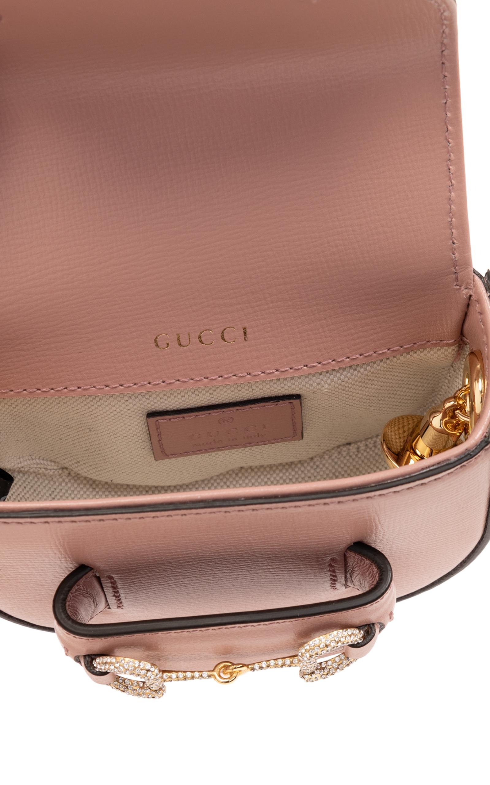 Gucci Pink Horsebit 1955 Belt Bag For Sale 2