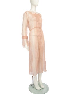 Gucci Pink Lace Collar Embellished Dress Size L