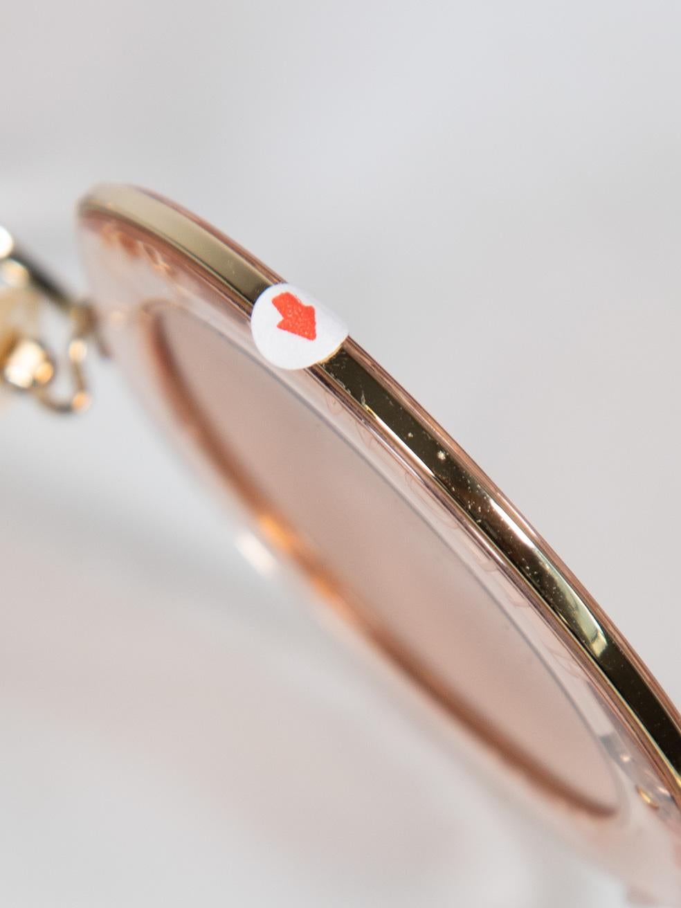 Gucci Pink L‚'Aveugle Par Amour Round Sunglasses 2
